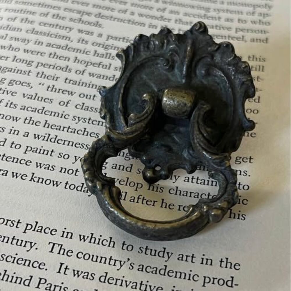 Single Vintage Ornate Brass Drawer/Cabinet Ring Pull